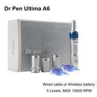 1 set  Electric Derma Roller Dr Pen A6 Rechargeable Auto Micro Needle Wireless Microneedling Machine Derma Stamp Therapy MTS