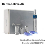 1 set  Electric Derma Roller Dr Pen A6 Rechargeable Auto Micro Needle Wireless Microneedling Machine Derma Stamp Therapy MTS