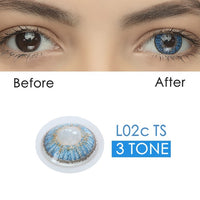 2pcs/pair 3 Tone Series Colored Contact Lenses