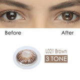 2pcs/pair 3 Tone Series Colored Contact Lenses