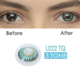 2pcs/pair 3 Tone Series Colored Contact Lenses