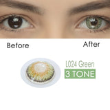 2pcs/pair 3 Tone Series Colored Contact Lenses