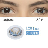 2pcs/pair 3 Tone Series Colored Contact Lenses
