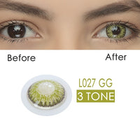 2pcs/pair 3 Tone Series Colored Contact Lenses