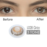2pcs/pair 3 Tone Series Colored Contact Lenses